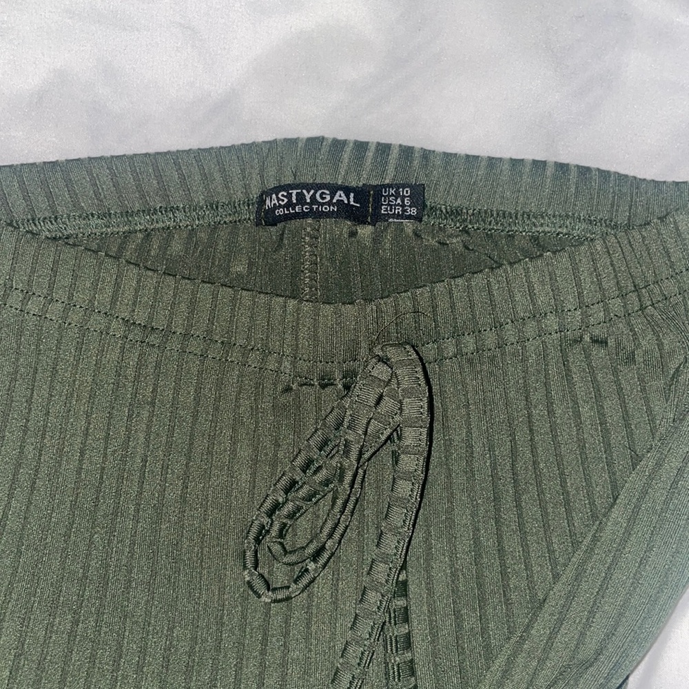 NASTY GAL RIBBED FLARE PANTS